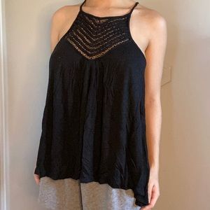 Black Loose Spaghetti Strap